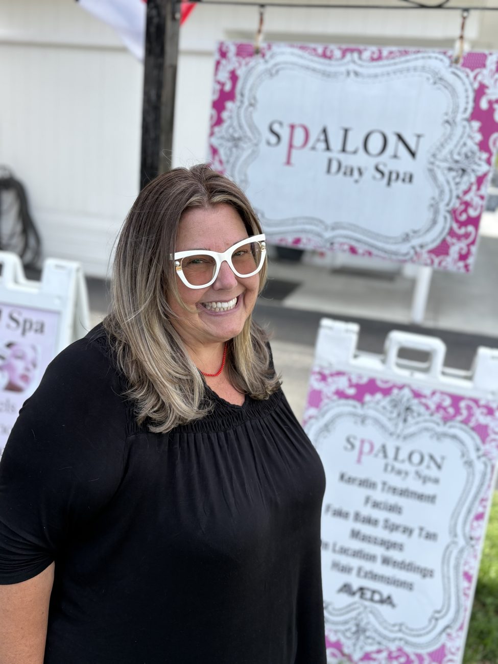 Friendly Spalon stylist at the salon on Warren Street, Hudson NY